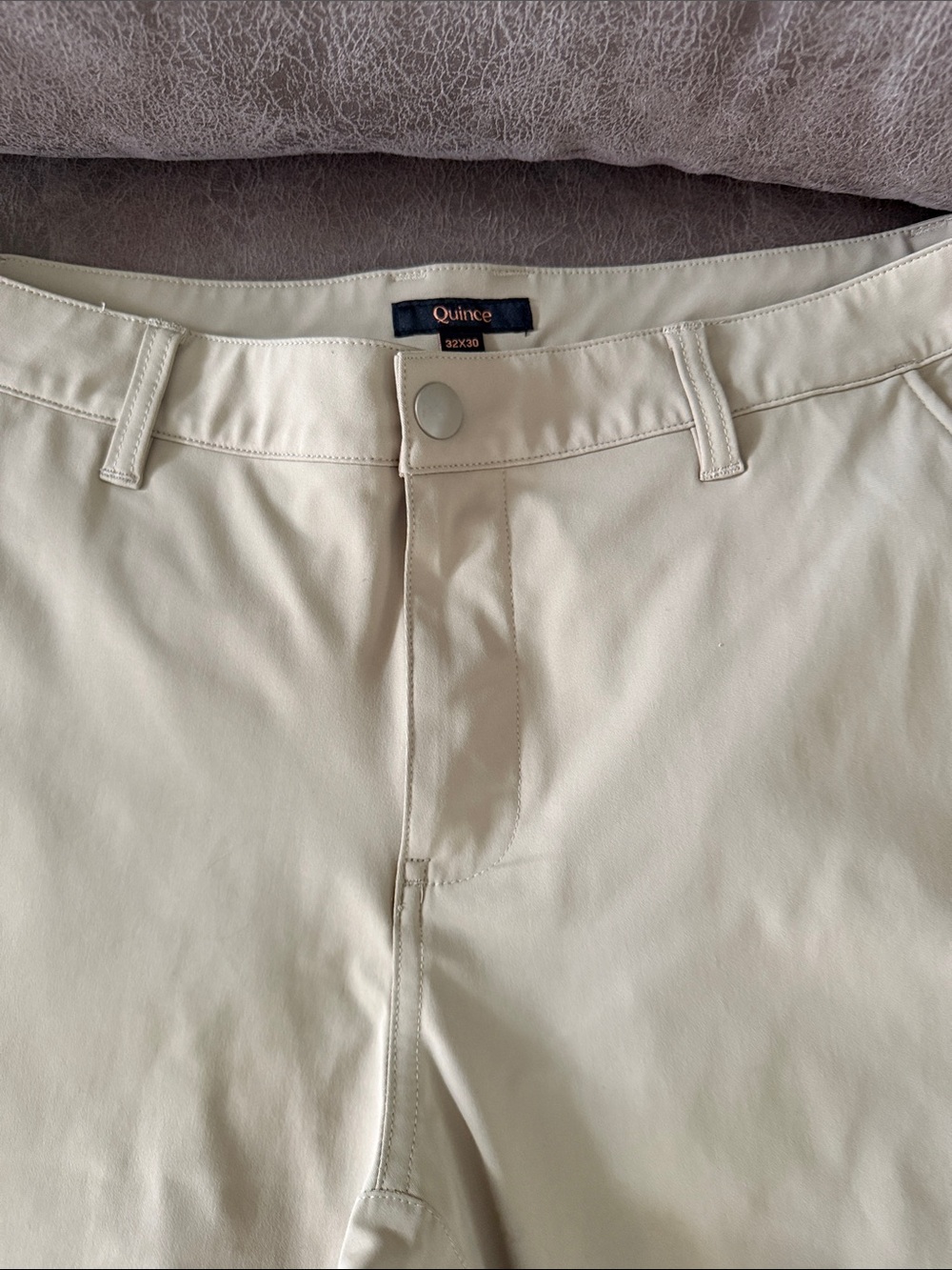 Quince Light Cream Casual Trousers